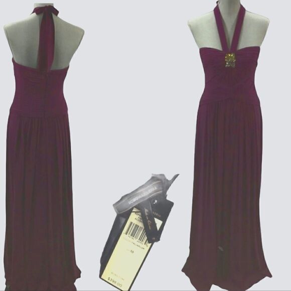 BCBG NWT Max Azria Gorgeous Evening Gown. Burgundy, Size 10. Strapless Maxi - Picture 2 of 5